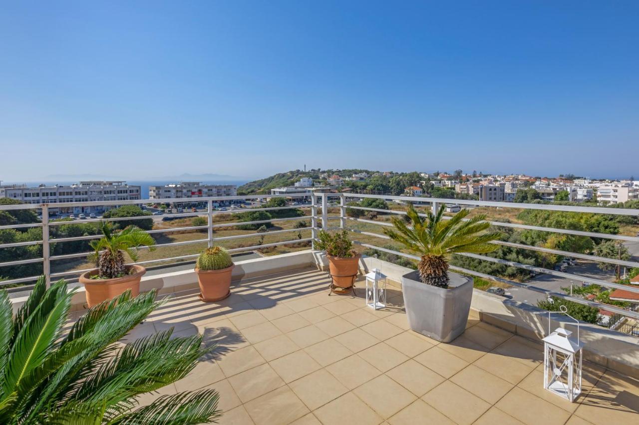 Apartament Sunny Penthouse,Modern Amenities+Aegean View Rhodes City Zewnętrze zdjęcie