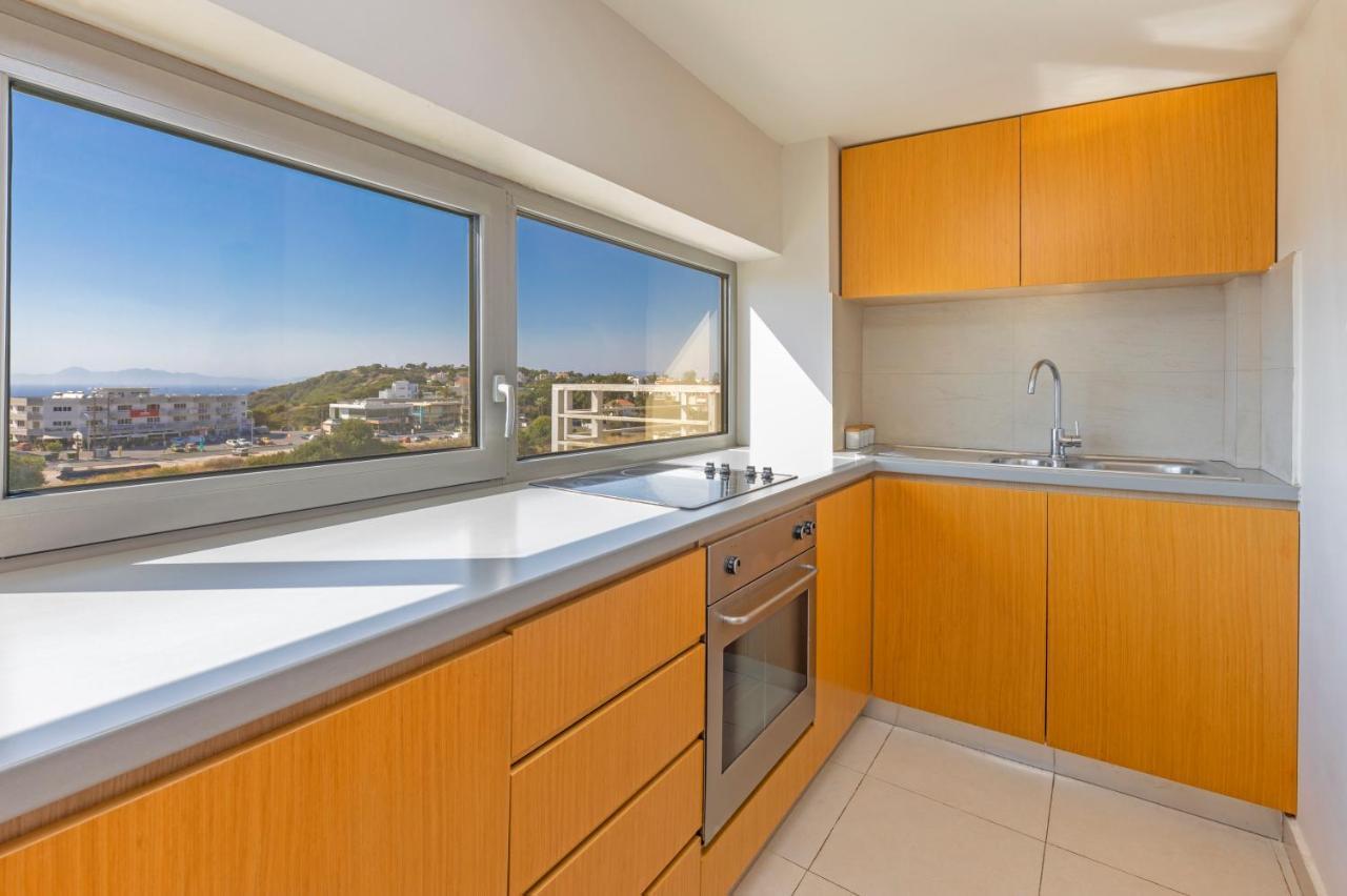 Apartament Sunny Penthouse,Modern Amenities+Aegean View Rhodes City Zewnętrze zdjęcie